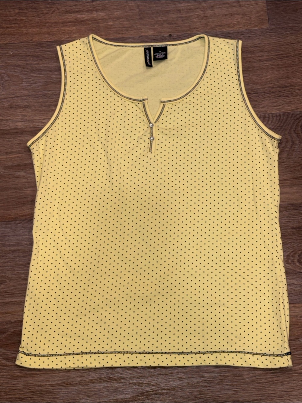 jason maxwell Yellow Dotted Sleeveless Tank